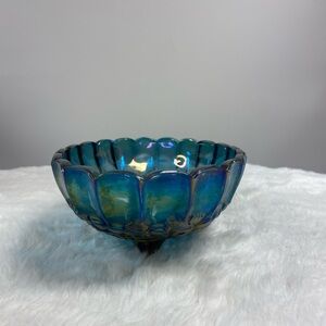 Vintage carnival glass fruit bowl